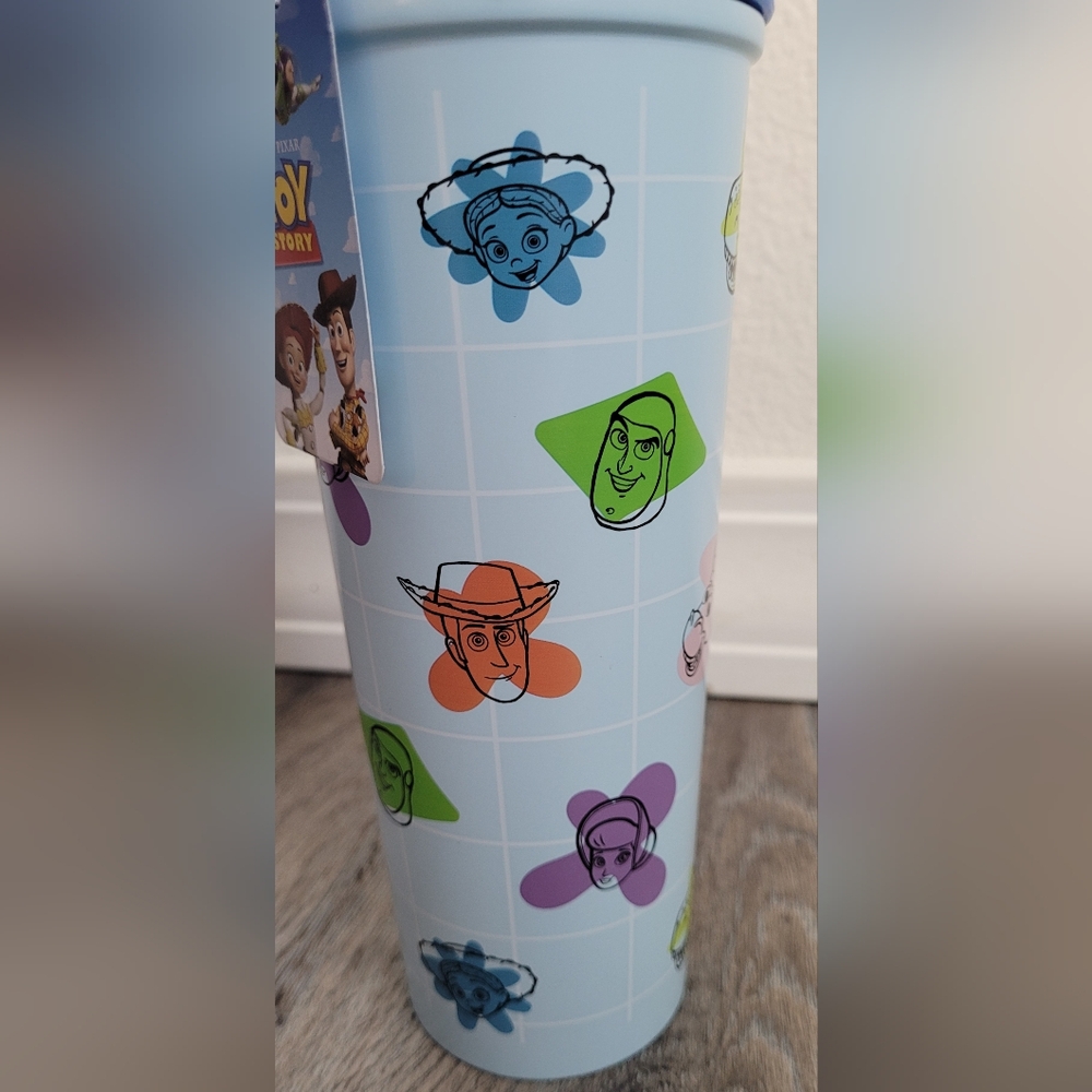 Toy Story 24 oz Tumbler with Blue Lid and Straw, New - Picture 5 of 11
